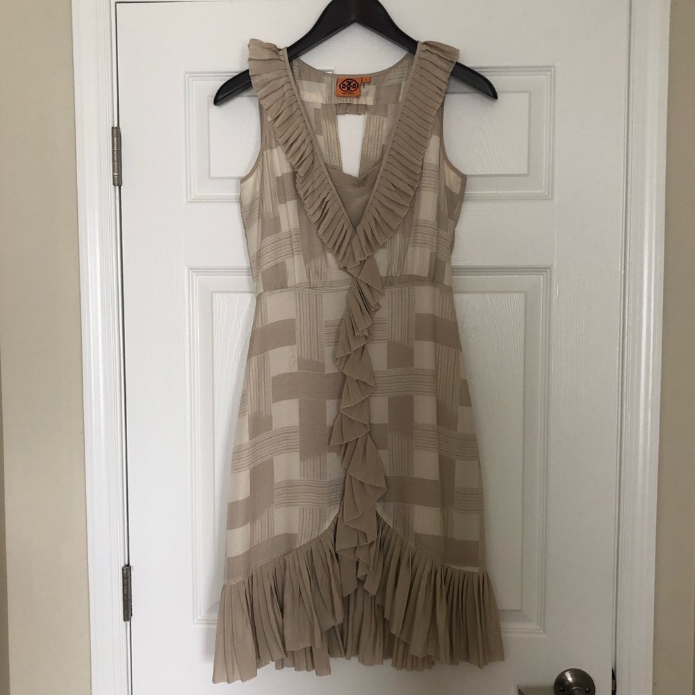 Tory Burch Pleated Ruffle Janetta Dress